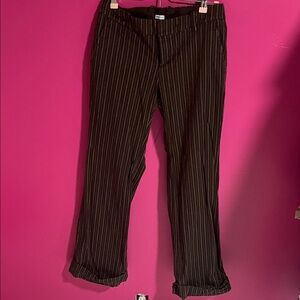 Women’s Brown Pinstripe Dress Pants